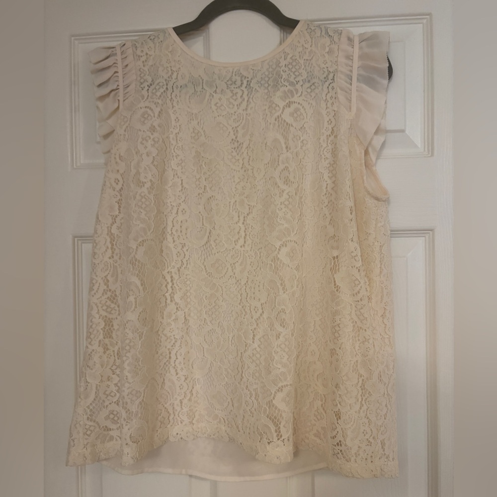 Ann Taylor LOFT Sleeveless Lace Blouse